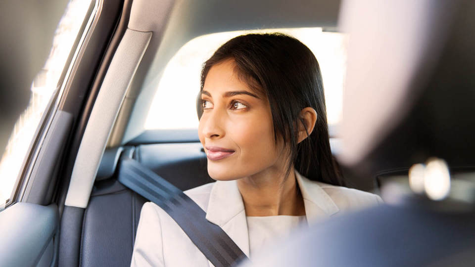 woman car passenger drive